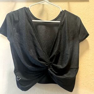 Beyond yoga twist front crop top.